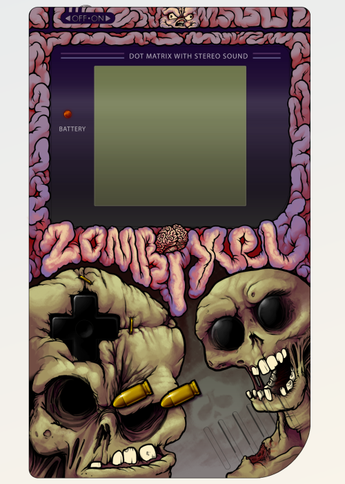Voici la “ZombixelBoy”, le dessin d'une GameBoy custom pour le concours “Pimp my G