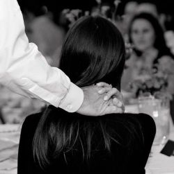 Beautflstranger:  The Simplest Of An Outward Gesture His Hand Resting On Her Shoulder,