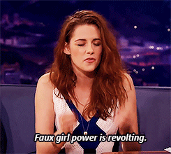 electrikmoonlight:    Kristen is tired of shitty girl power movies   I apologize to Kirsten Stewart for all the times I made fun of her acting in twilight 