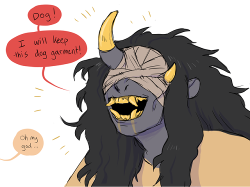 tastydanger: sharing ur clothes with your demon bff who has never fuckin seen a dog? lms if you agree