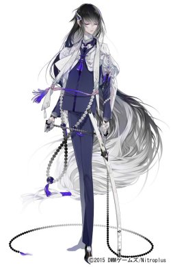 pandacath:   【新しい刀剣男士情報】数珠丸恒次(じゅずまるつねつぐ)[New Sword Announcement] Juzumaru Tsunetsugu  天下五剣のひとつで、青江恒次作との説がある太刀。鎌倉時代の僧、日蓮が護身用として所持していたと伝わり、柄に数珠が巻かれていたことが名の由来ともされている。