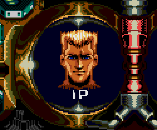 pixelclash:“1P” - Contra: Hard Corps (Konami - Genesis - 1994) 