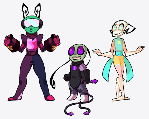 blakcdymond:  myunicorneatshands:  I’m so proud I’m finally done with this! All the Gems as Irkens! <3No fusions, I’m sorry. ;v; The only exception is Garnet because she’s such an important main. Haha, I know how much the IZ fandom hates SU