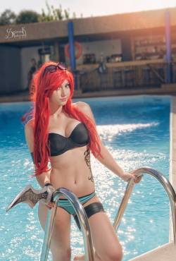 hotcosplaychicks:  COSPLAY: Pool Party Katarina (Unofficial Skin) by EveEstenzia Check out http://hotcosplaychicks.tumblr.com for more awesome cosplay