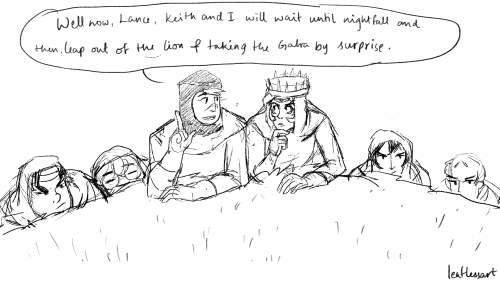 leaflessart:Shiro poorly executes his plans More Monty Python au stuff: (1 / 2 / 3 / 4)All Voltron c