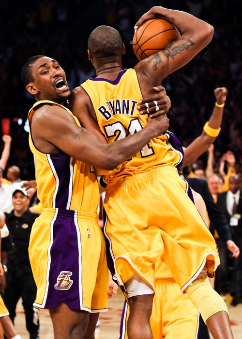 Ron Artest and Kobe Bryant 2010 NBA Finals