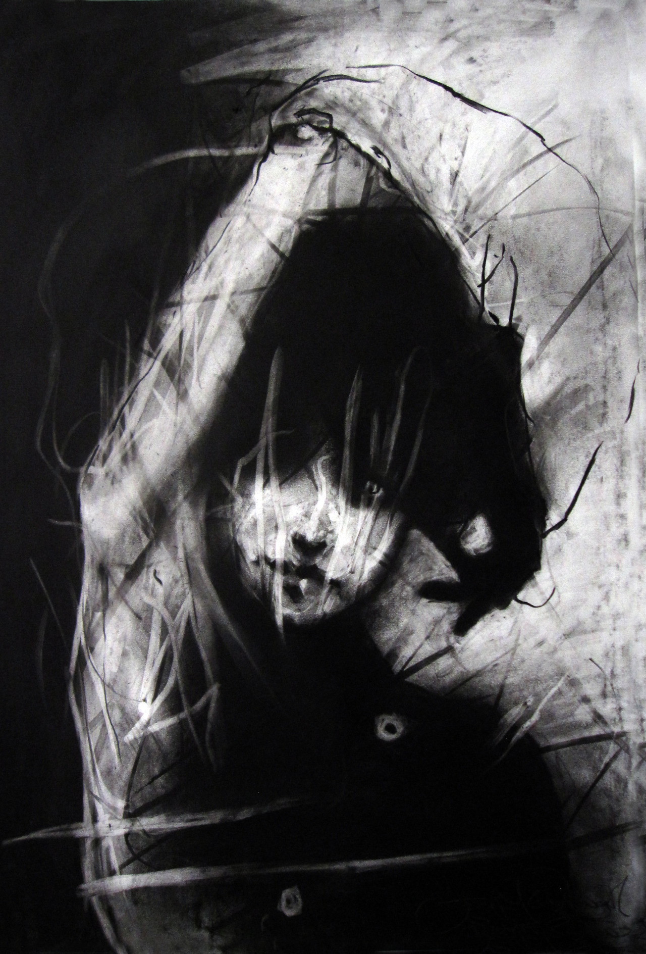 artchipel:  Joseph Loughborough | on Tumblr - The Hound. Charcoal on paper, 54x89 cm