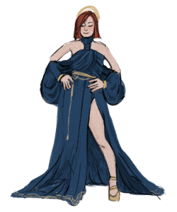 sermna: It’s simple, and exactly nothing like Thedas fashion, but dammit it’s Leliana in a dress like she was always meant to be!!!