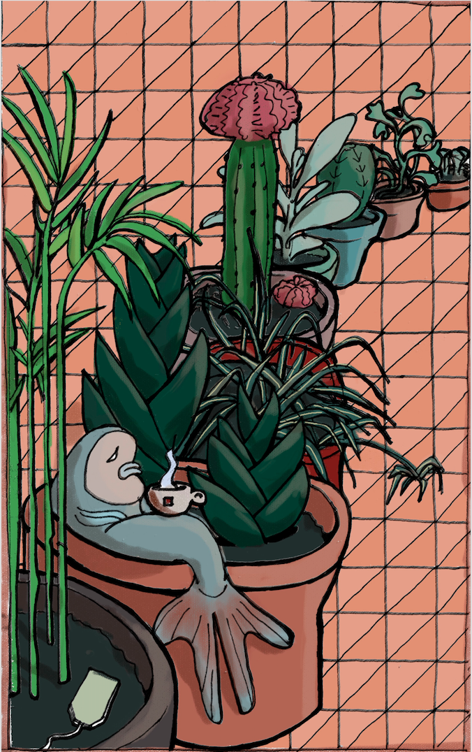 eatsleepdraw:  I wish I were small enough to sit with my plants.—Immediately post