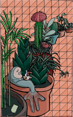 eatsleepdraw:  I wish I were small enough to sit with my plants.—Immediately post your art to a topic and get feedback. Join our new community, EatSleepDraw Studio, today!