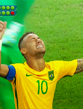 lionelandresmessii:  Neymar after his winning penalty during the Olympics final 2016 against Germany on 20 August 2016 