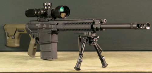 gunrunnerhell:  F&D Defense FD338 This particular AR variant is chambered in .338 Lapua, a caliber almost exclusively seen with precision bolt-action rifles. F&D Defense also has a .308 model and one in a caliber they designed, .458 FD. In spite