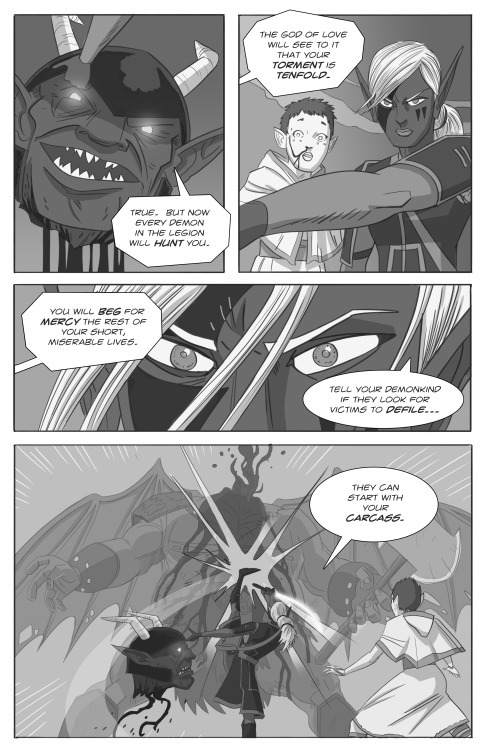 bryankonietzko:giancarlovolpe:  Nobody gets fridged on Vilya’s watchGod of Love Part 3!Read Part 1.Read Part 2.I’m busy working on the next installment, which will involve dwarves, potions, and more.  I’ll be sure to let you know when the next