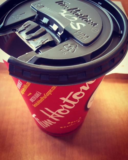 Second coffee of the day. #timhortons #coffee #rolluptherim #longday #workday #rehearsalday #asm #c