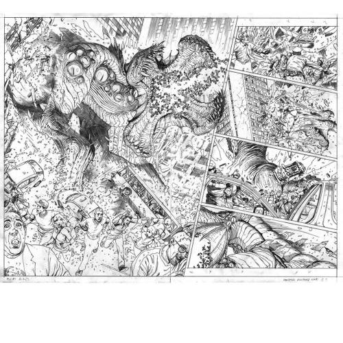 mcnivenart: A couple of pencilled pages from Monsters Unleashed! This one took a while… #marv