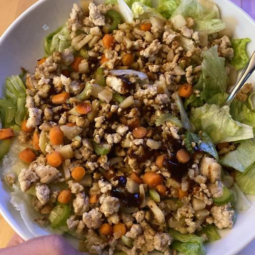 Tonight… we have ground turkey lettuce “wraps” (I just shred my lettuce) #mayeumeals https://instagr.am/p/CunezbTNEUs/