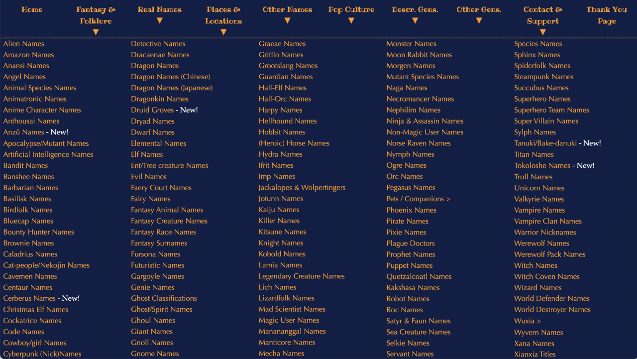 Code Names Generator