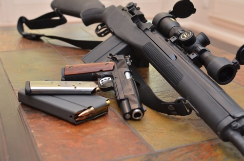 weaponslover:A Springfield Armory duo: .308 M1A and .45 TRP