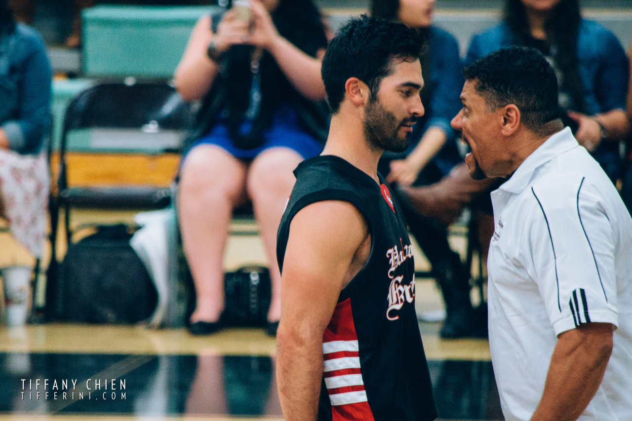 tifferini:  Tyler Hoechlin &amp; the coach fake yelling at each otherHollywood