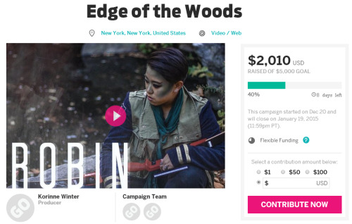 superheroesincolor:Edge of the Woods | Indiegogo campain “Hello! My name is Jo, and I am a T