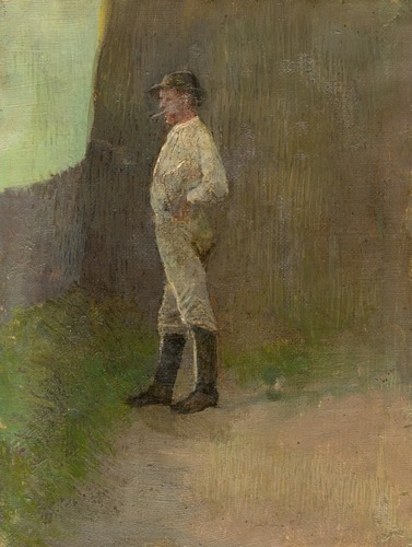 slovak-national-gallery: Study of a Standing Lad in the Boots, Ladislav Mednyánszky, 1880, Sl