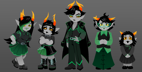 lil project iv been working onhere are the higher half of the hemospectrum from Hiveswap in Aleph Nu