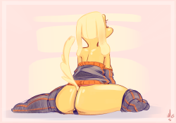 soubriquetrouge:  Some dog butt competition for Isabelle?