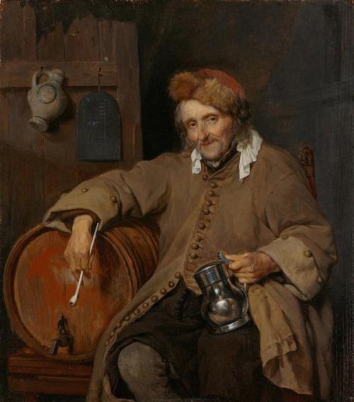 MWW Artwork of the Day (3/28/16)Gabriël Matsu (Dutch, 1629-1667)The Old Drinker (c. 1657-58)Oil on p