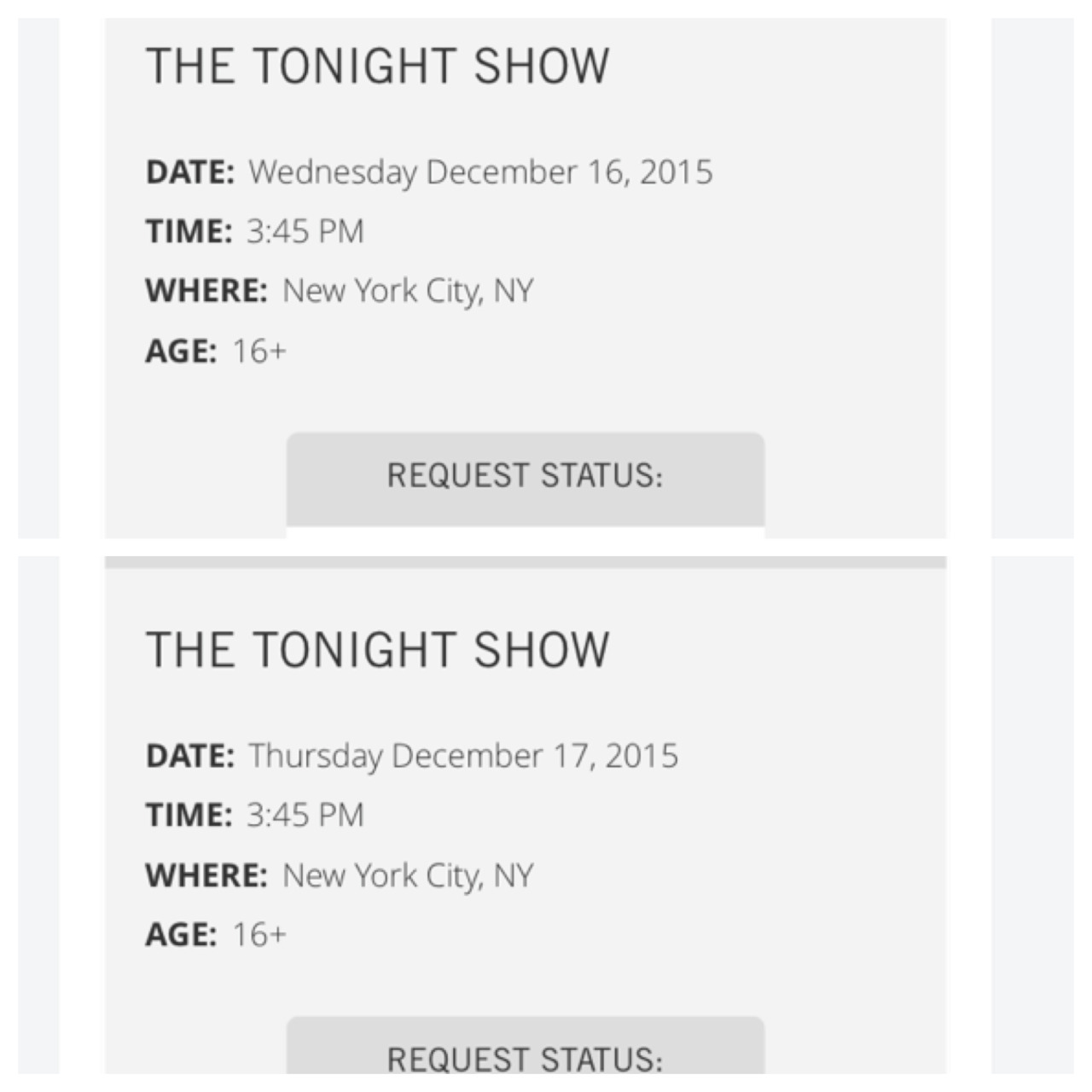 Got my tonight show requests in! Crossing my fingers Tina fey and/or Amy poehler will be on for Sisters!