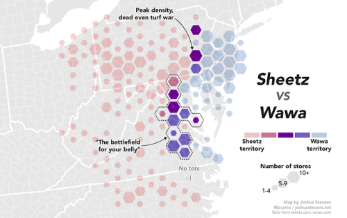 serbianslayer:mapsontheweb:Sheetz vs Wawa Locations: A Geographic Battle for Your BellyMideast Civil