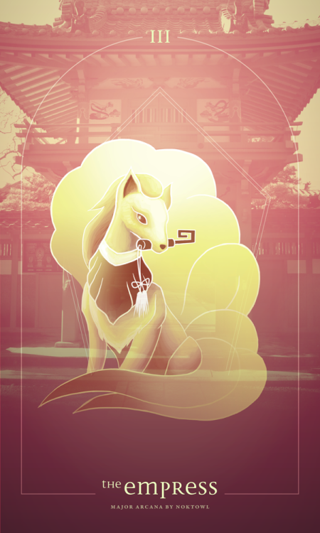 III - The EmpressThe Empress is the mother of all beautiful things and abundance.Her nine tails em
