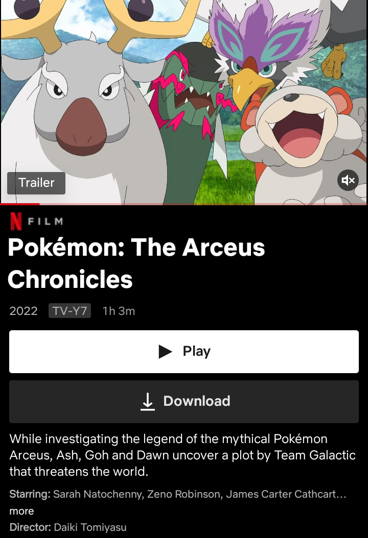 Coming Soon: Pokémon: The Arceus Chronicles on Netflix