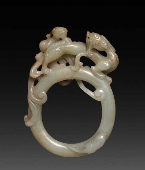 Ring with Carved Dragons (Ch'ih), c. 5th Century, Cleveland Museum of Art: Chinese ArtSize: Overall: