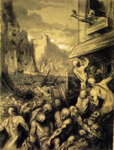 The Riot or Scene of Revolution, or Destruction of Sodome, Honore Daumier
