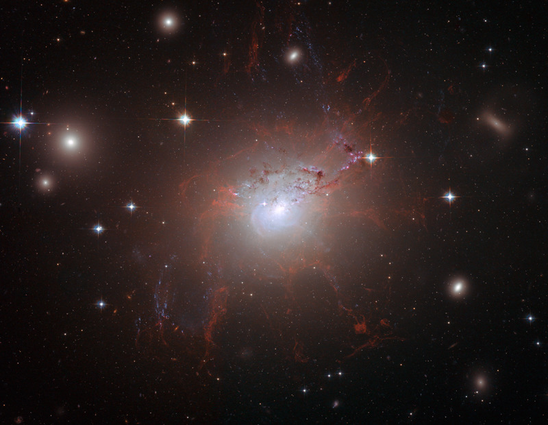 Hubble ACS image of NGC 1275.
Credit: NASA, ESA and The Hubble Heritage Team (STScI/AURA), ESA/Hubble Collaboration
Acknowledgement: A Fabian