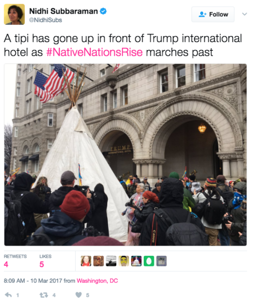 mediamattersforamerica:The Native Nations March is currently taking place through D.C. and at the Wh