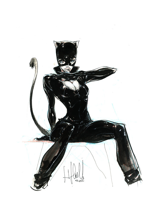 brianmichaelbendis:  Batman &amp; Catwoman by Filipe Andrade