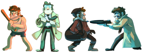 shnikkles:  Introducing, The Evolution of Stans! Been working on this off and on in my free time because I liked the idea of a timeline showing off the many different states of the original mystery twins’ relationship overtime. I’m planning on making