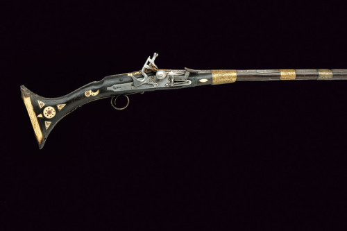 An ornate snaphaunce musket originating from North Africa, mid 19th century.