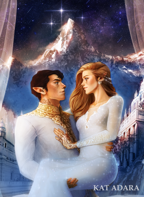 kat-adara:Here is the art I contributed to the Illumicrate Starfall edition box for ACOFAS !! This o