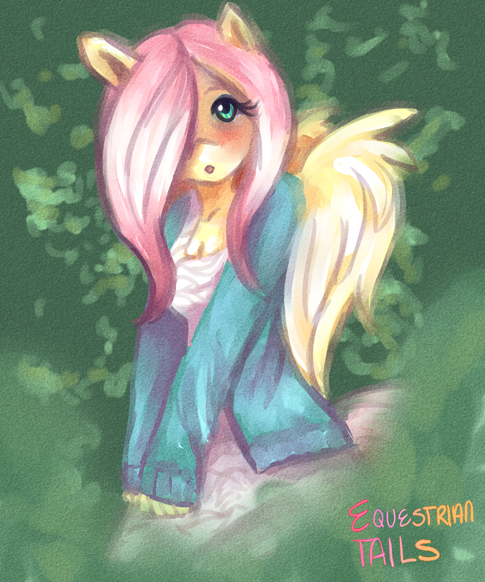 rainbowsprinklesart:  just some art of the equestrian tails version of flutter. 
