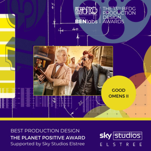 Good Omens Won The THE 13TH BRITISH FILM DESIGNERS GUILD PRODUCTION DESIGNAward In The BEST PRODUCTION