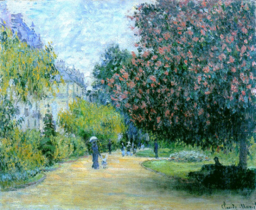 goodreadss:Park Monceau, by Claude Monet (1876)Claude Monet (French, 1840-1926) The Luncheon, 1873