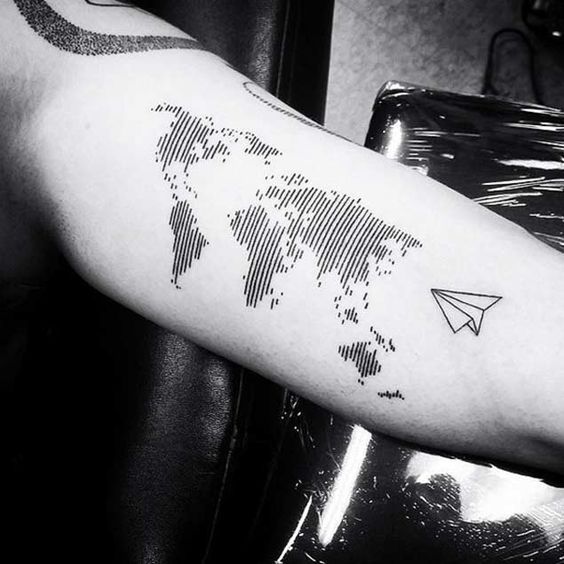 Awesome Tattoo Ideas — World Map Tattoo...