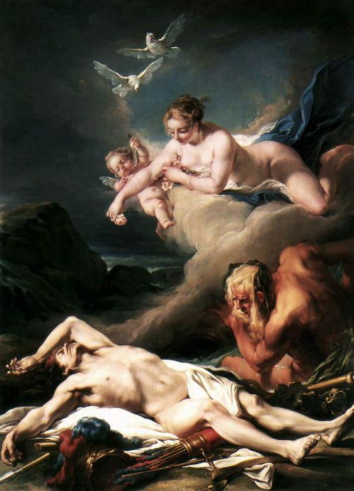 lyghtmylife: Jean-Baptiste-Henri Deshays (French Painter 1729-1765) Hector Exposed on the Banks