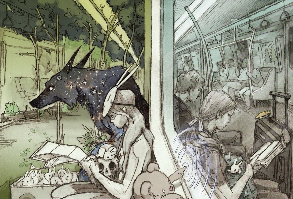 bookriot:  Great bookish art from….right here on Tumblr!  