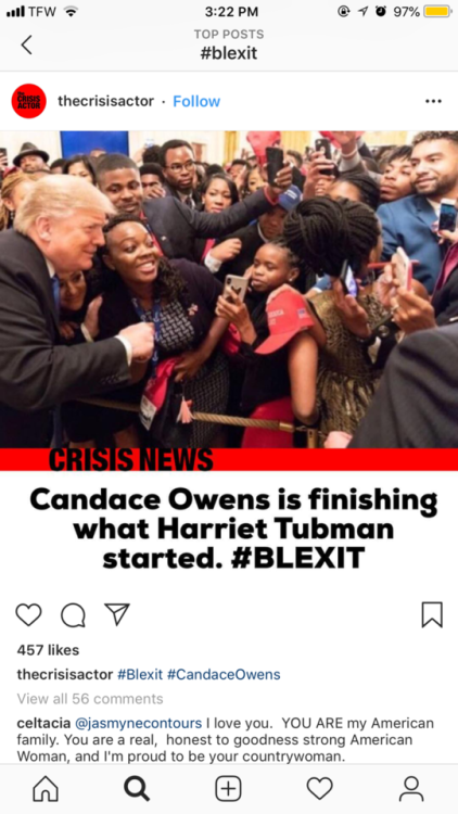 reverseracism:Sure compare Harriet Tubman to a woman who’s risked nothing, calls anyone black person