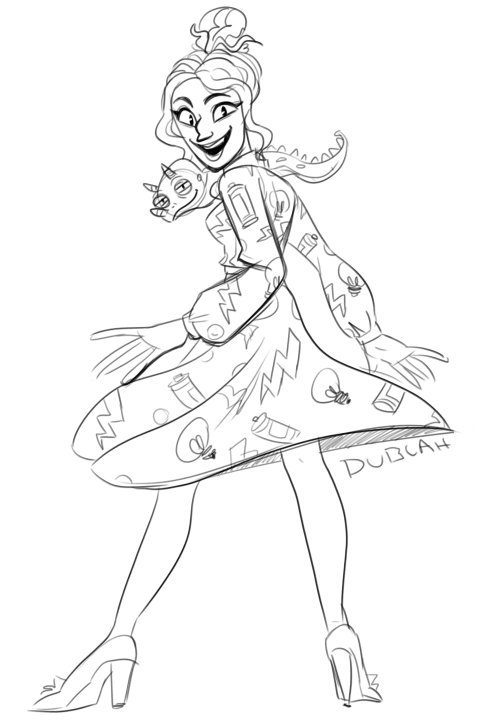 dublah - I drew Miss Frizzle for sketch dailies but she kind of...