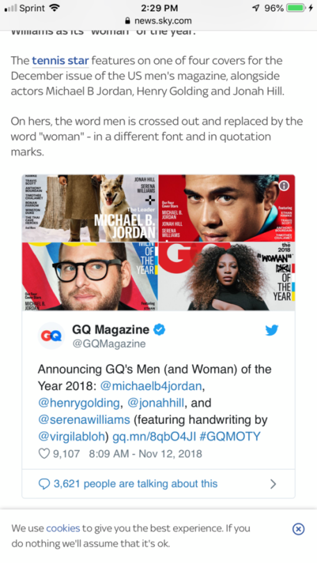 msdymonddiva:  hi-imkingdavid: hi-imkingdavid:   hi-imkingdavid:   chlomoneychloproblems:   hi-imkingdavid:   dandridgegirl:   dandridgegirl:  “Woman” Fuck GQ. Fuck them.   As often as Venus and Serena’s womanhood and femininity have been questioned