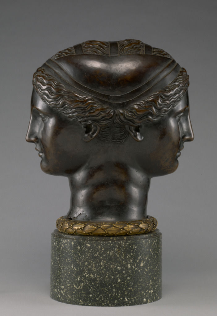 ganymedesrocks: acrosscenturiesandgenerations:  ▪Double Head. Artist/Maker: Attributed to Francesco Primaticcio (Italian, 1504 - 1570) Place of origin: Fontainebleau, France  Date: ca. 1543 Medium: Bronze  Janus Style 